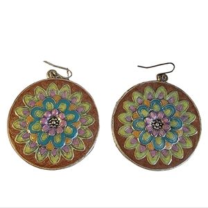Round Mandala Bohemian  Boho Lightweight Jewelry - Ibiza style Vintage Earings